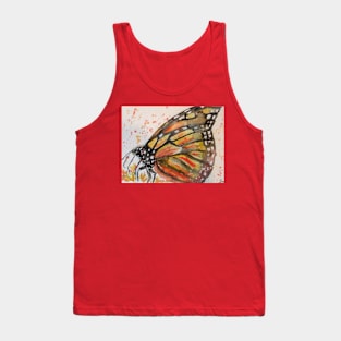 Orange Monarch Butterfly Watercolor Painting Tank Top